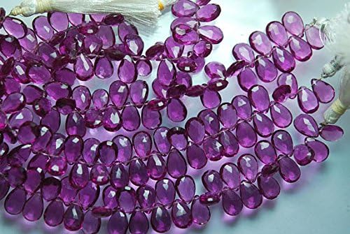 365 Pcs,Super Finest,Rhodolite Garnet Quartz Faceted Pear Briolette, Size 12mm Approx