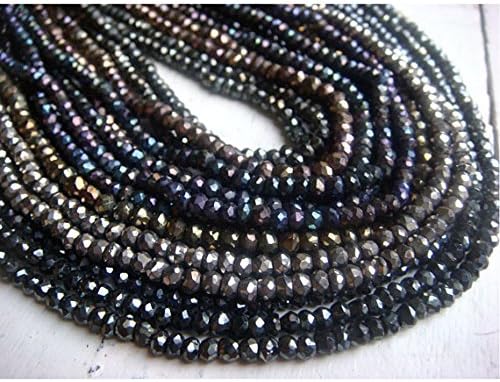 13 inch natural beads strand of 3mm faceted rondelle multi quartz gemstone beads for DIY jewelry - necklace, bracelet, earring, ring.