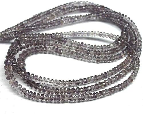 Natural Rare Scapolite Faceted Rondelle Micro Gemstone Craft Loose Beads Strand 18 Inch Long 3mm 6mm Code-HIGH-350