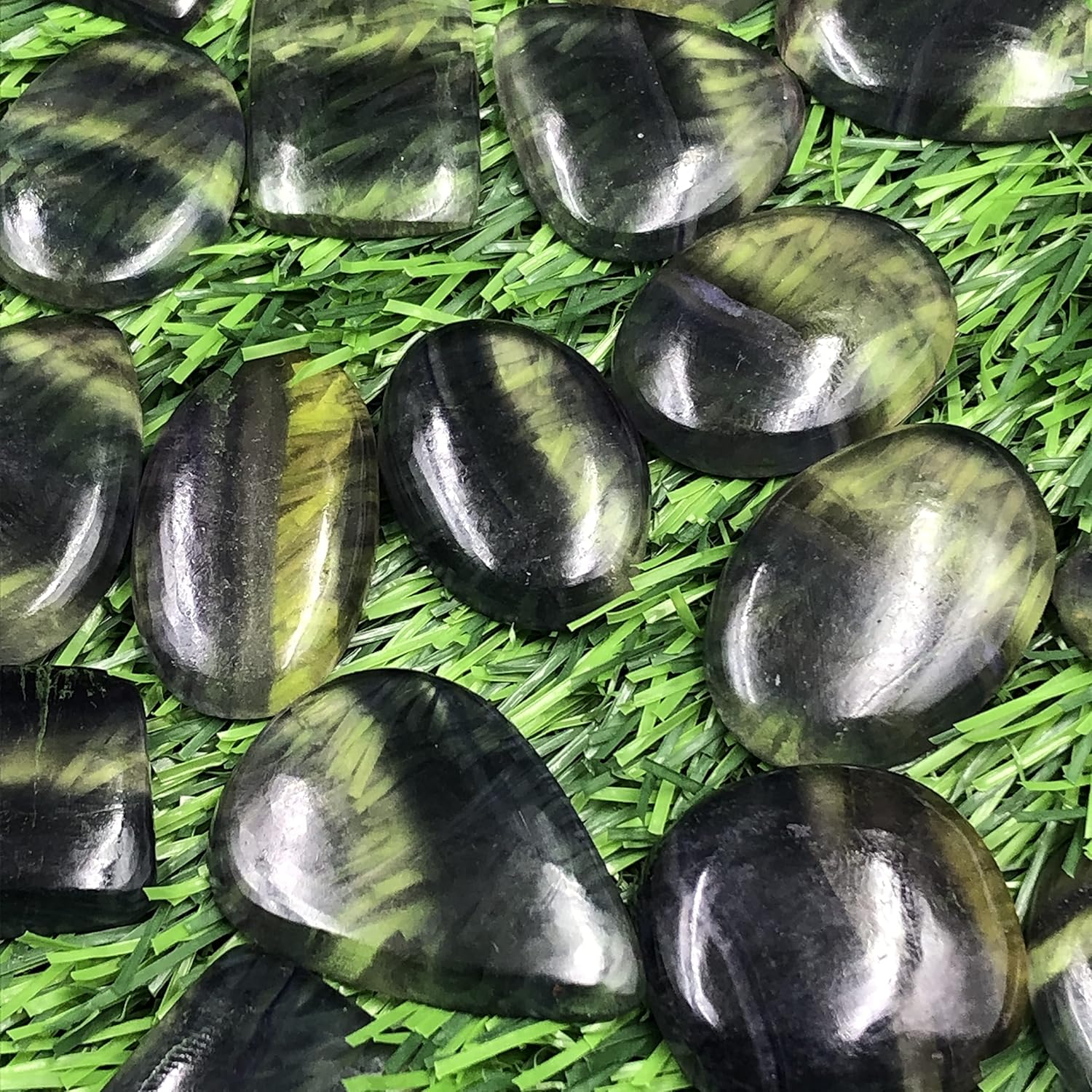 Natural MULTI FLUORITE Gemstone Loose Cabochon Lot For Jewelry Making, Loose Gemstone For Ring, Earring & Pendant Necklace, Jewelry Making Cabochons, Healing Gemstones