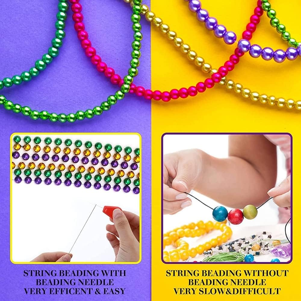 201PCS Stainless Steel Curved Needles Curved Beading Needle Bead Spinner Needles Loader String Bead Needle for Jewelry Making - (Color: 201Pcs)