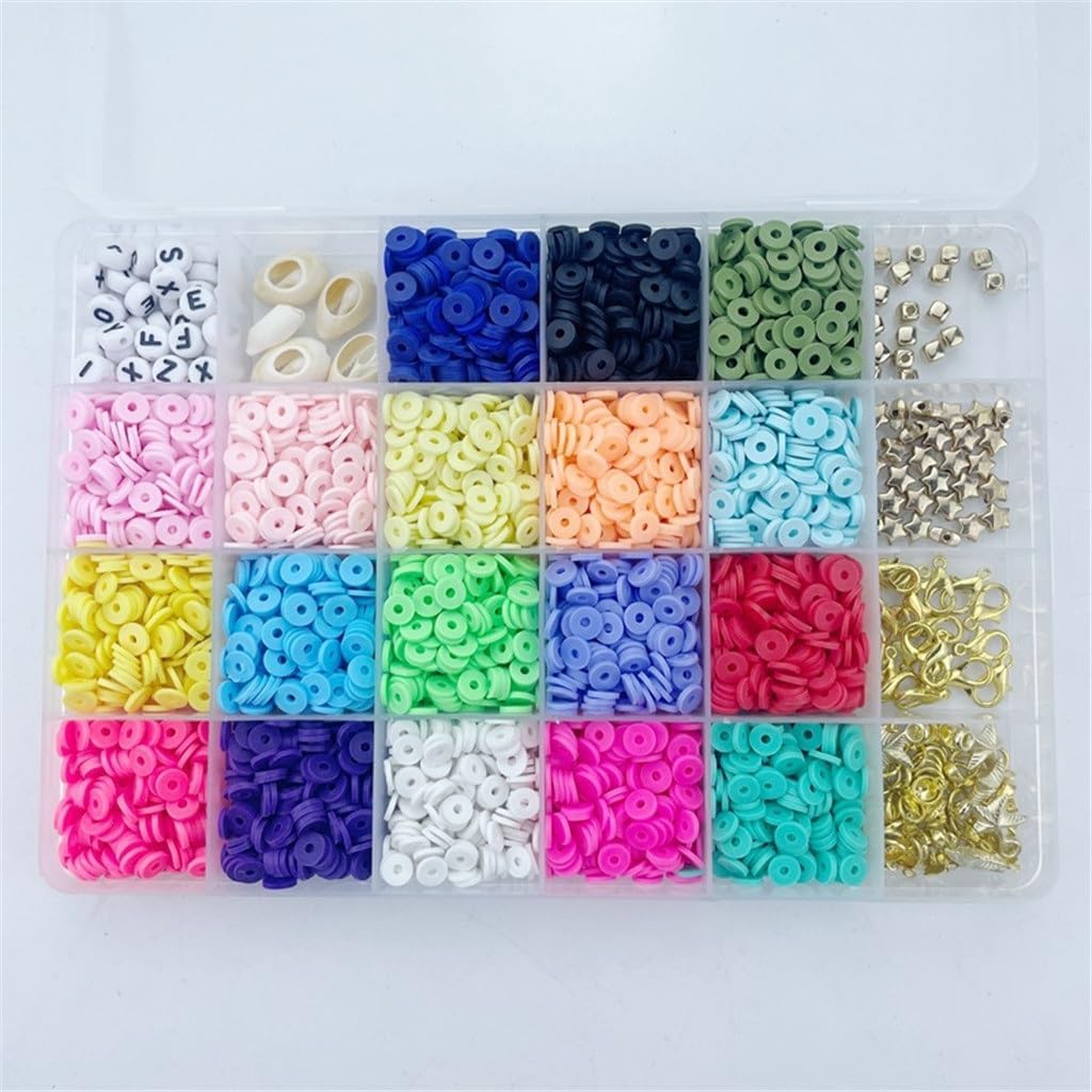 4800 6mm Clay Beads Polymer Set Handmade Jewelry Bracelet DIY Accessories