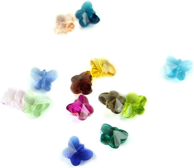 Hanging Crystals Prisms 1000pcs Crystal Beads Crystal Beads 14mm for Craft Charm for Accessories Hangings Crystals for Decoration(Clear)