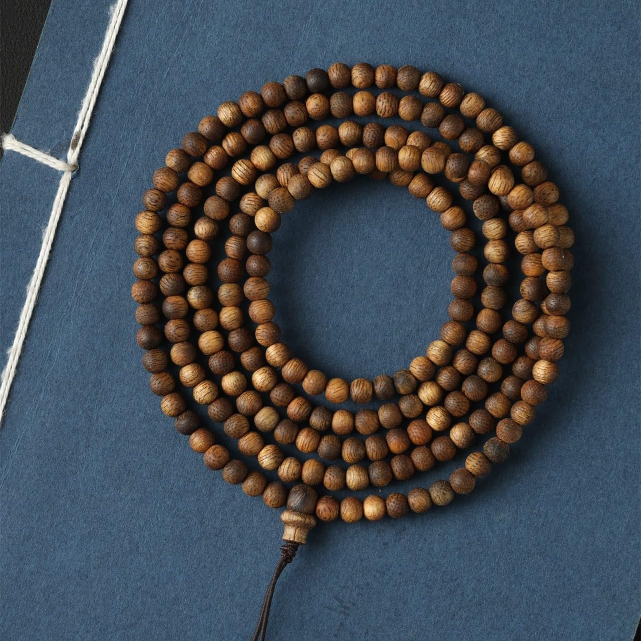 Natural Hainan Yingge Green Agarwood 4mm*216 Beads Full Oil Rosary Multi-Circle Floral Scent