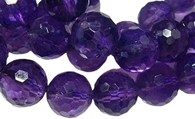 8mm Royal Purple Amethyst Micro Faceted Round Beads lot of 10 Strands CHIK-STRD-94416
