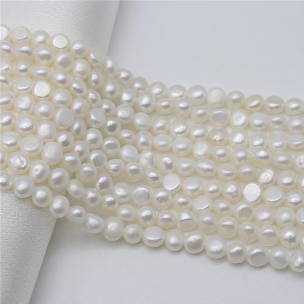 4.5Mm-5Mm Natural Freshwater Pearls Beads Rice-Shaped Circular Flat-Shape Irregular Beads for Jewelry Making Shape 5 500 Pieces