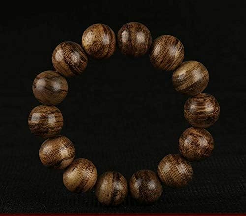 GLW Sri Lanka Genuine Natural Wild Agarwood Aloewood 15mm Malas Prayer Beads #4945
