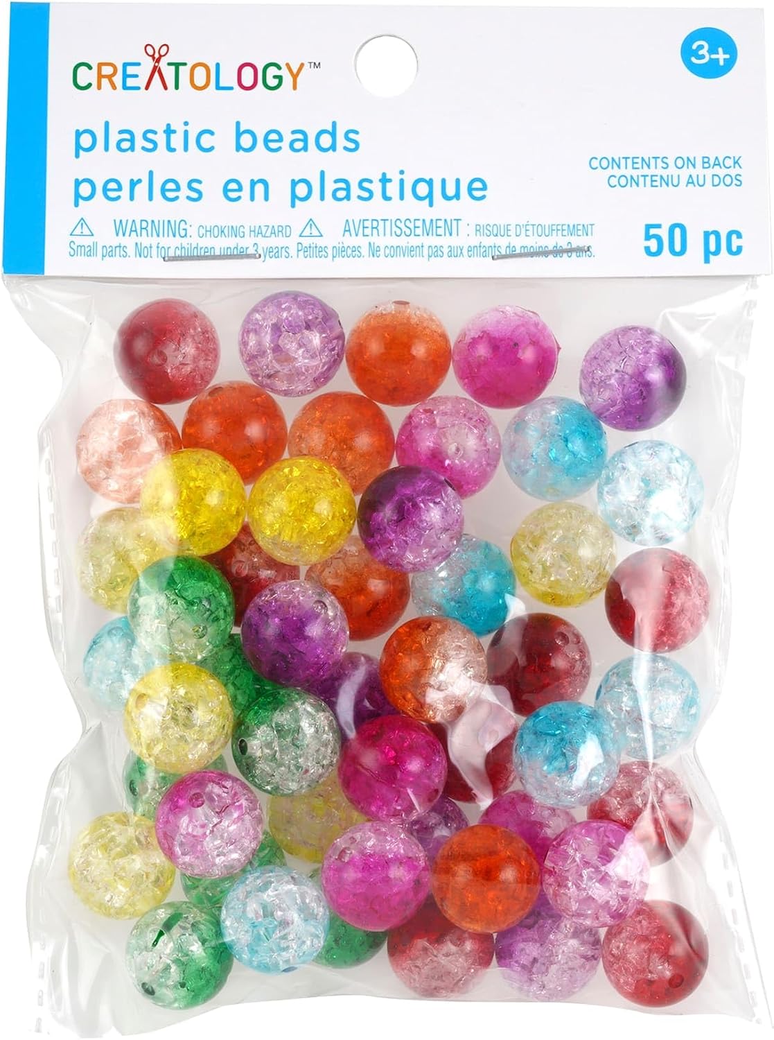 Creatology Crackle Plastic Beads, 12 Packs: 50 ct. (600 Total)