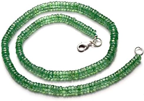 Natural Rare Gemstone Nepal Mint Green Color Kyanite 5 to 6.5MM Faceted Heishi Beads 17