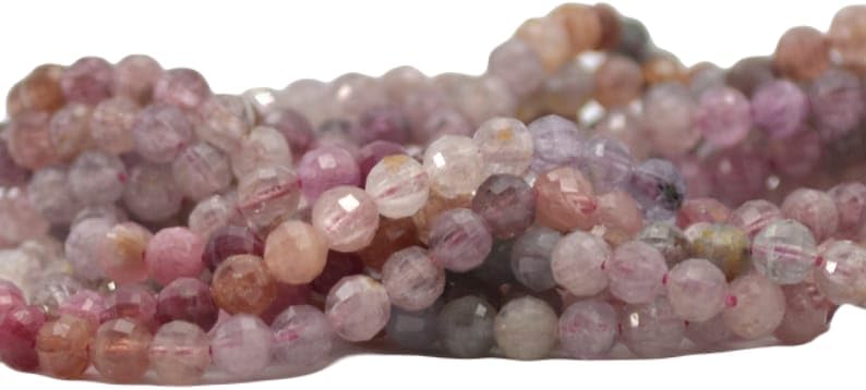 13 inch Strand of Natural gem Multi Colour, 2mm Round Faceted Beads for DIY Jewelry Making. | Beads_05441