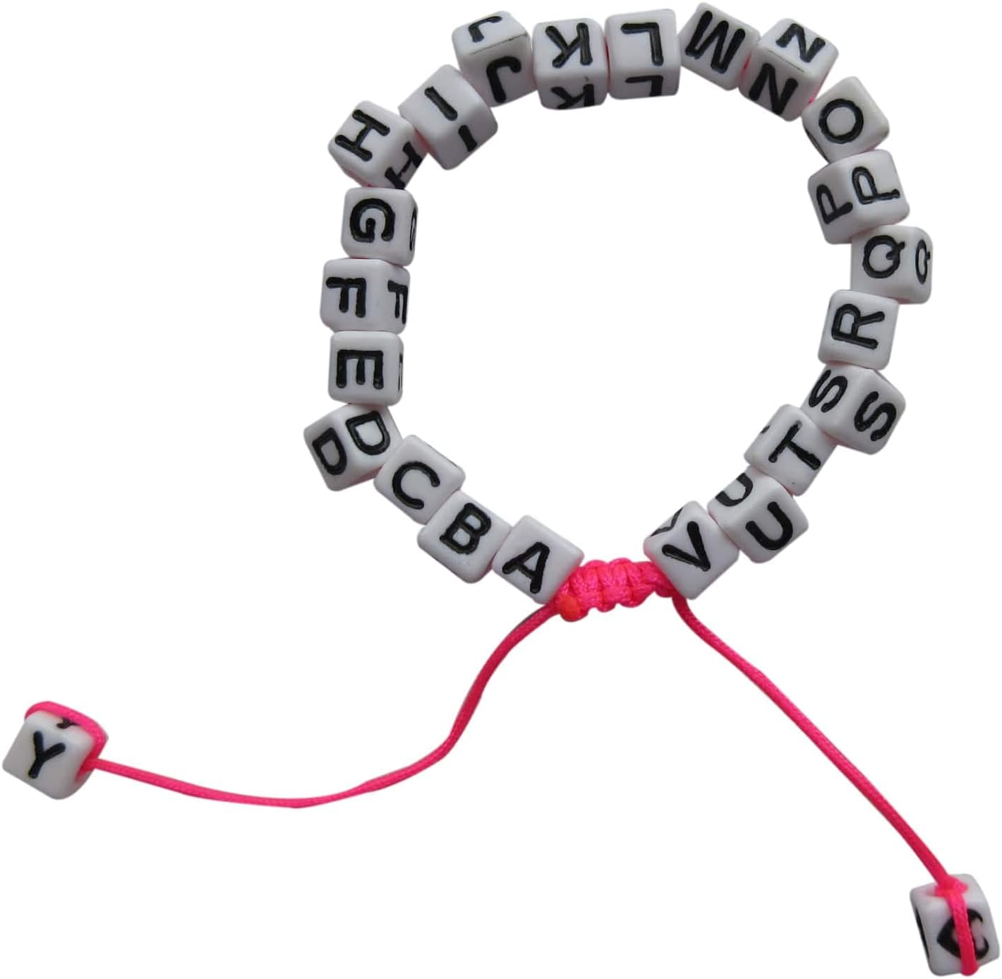 Creatology Black & White Alphabet Square Beads, 12 Pack