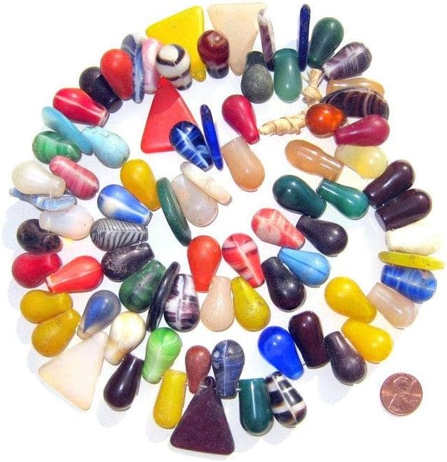 The Bead Chest Large Mali Wedding Beads: Vintage Czech African Trade Beads for Collectors and DIY Jewelry Making