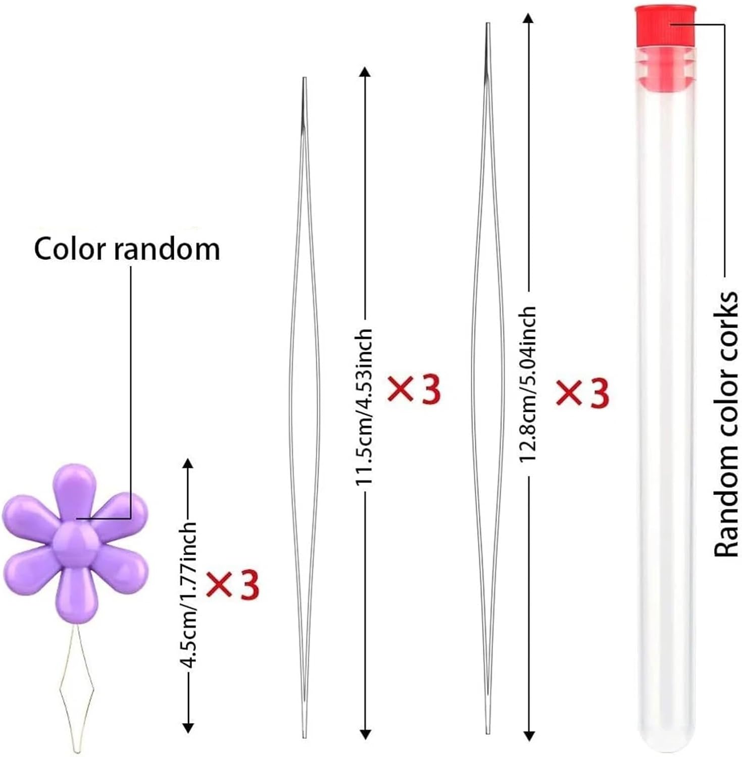 Beading Needles 8/16/32set Beading Needles Long Straight Embroidery with Needle Bottle Bead Threader for Jewelry Making(32set)