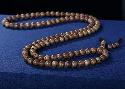 GLW Genuine Natural Wild Nha Trang Agarwood 8mm 108 Buddhism MALA Prayer Beads #652