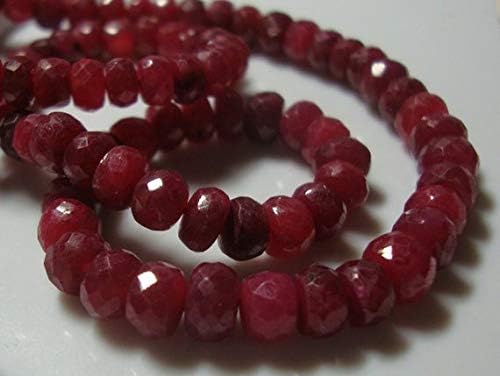 40 Beads, 3mm, Ruby Rondelles Beads, CheHIGHy Red Ruby Code-HIGH-62167