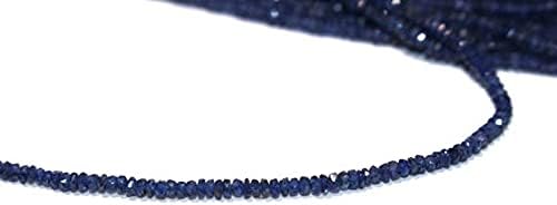 Natural Gemstone Beads Sapphire 2mm Rondelles Faceted Bead Strand, Natural Blue Sapphire, 2mm Faceted Sapphire Beads, 16? Drilled Gemstones