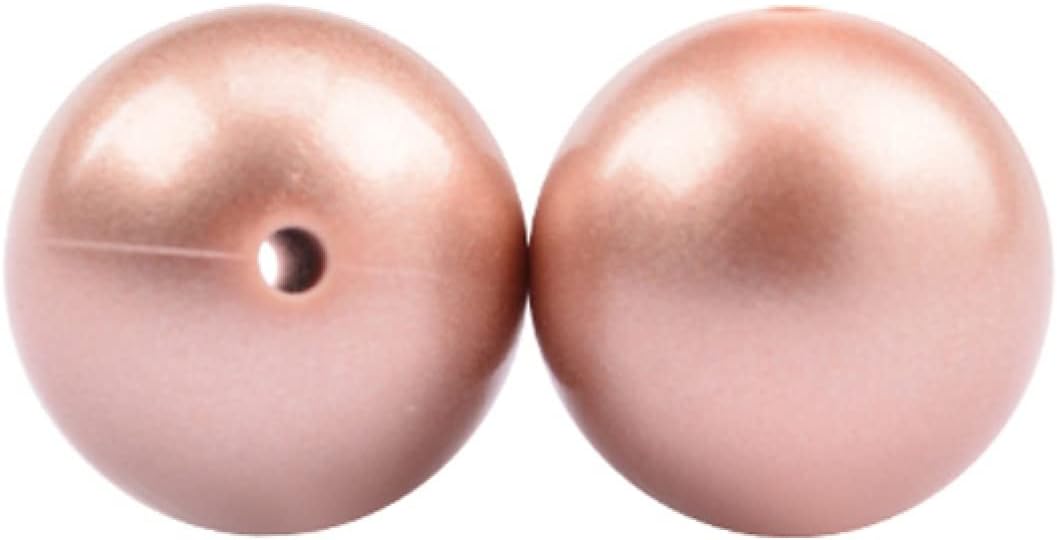 12mm 15mm 19mm Silicone Beads, Colorful Metallic Silver Print Loose Silicone Beads for DIY Necklace Bracelet Jewelry Making Supplies 10 Pieces (12mm Metallic Gold)