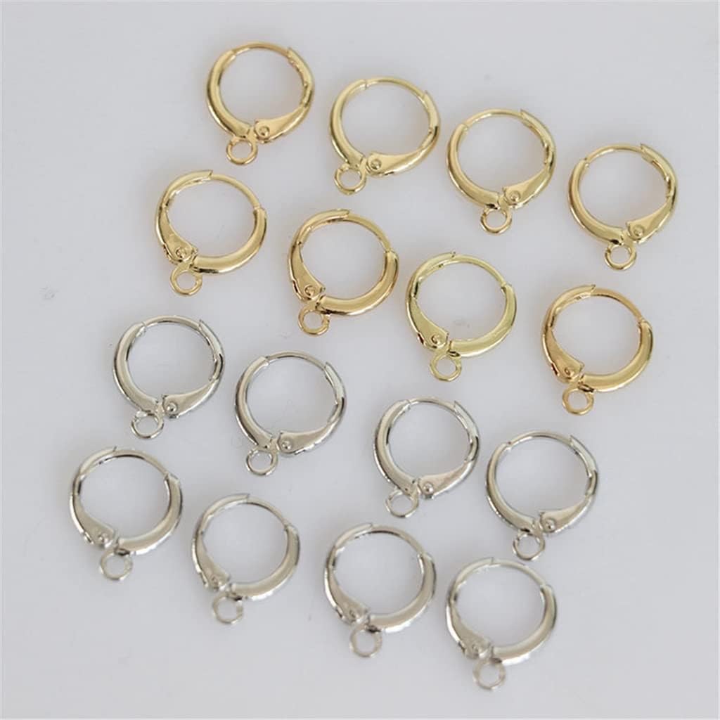 Brass Earring Buckle Earring Accessories Handmade DIY Compact Earrings Jewelry Material Kit(D)