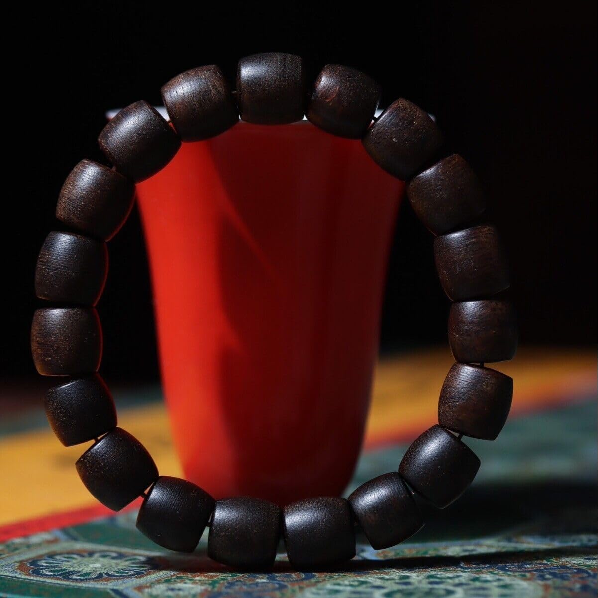 Agarwood 10mm Brunei Black Chess Agarwood Sinker Grade Strings Buddha Beads Rosary Beads