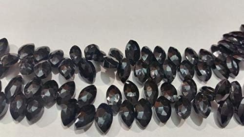 markis faceted black spinel good briolette, size of markis shape 6x11mm 10