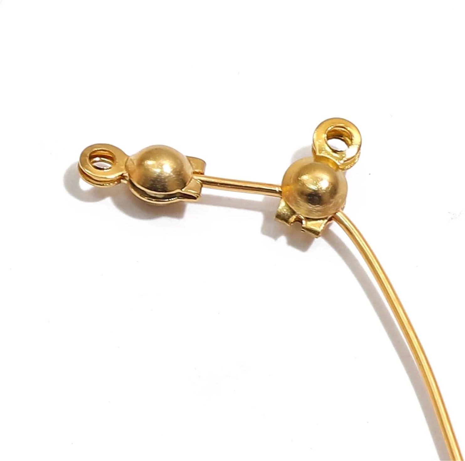 Knot Covers for Jewelry Making 3000sets Gold/Silver Stainless Steel Buckle Positioning Bead Accessories Set for Handmade DIY Beading(03GD)