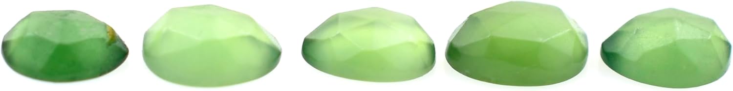 Serpentine Loose Stone Beads Cabochon Brilliant Rose Cut Oval Shape 4X5 to 5X7 mm Flat Back Gemstone Drill Bead Making Jewelry Supply