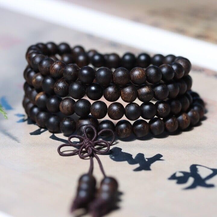 Agarwood 6mm*108pcs Darakan Agarwood Bracelet Submerged grade Buddha beads rosary beads