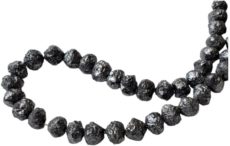 5-7mm Black Raw Diamond Beads, Black Diamond Rondelles, Diamond Beads, Black Diamond Rondelle For Necklace (4IN To 16IN Options)- PPD175, 5-7 MM