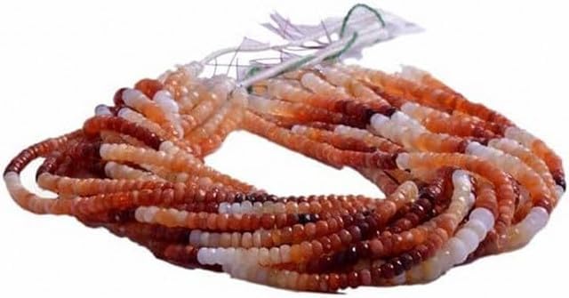 Fire Opal Faceted Beads 3.5mm to 4.5mm 14 inch lot of 10 Strands CHIK-STRD-94931