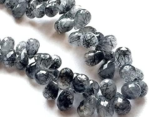 BEADS GEMSTONE 1 Strand Natural Rutile Quartz Necklace, 5x7mm To 11x7mm 4 Inch Code-HIGH-16724