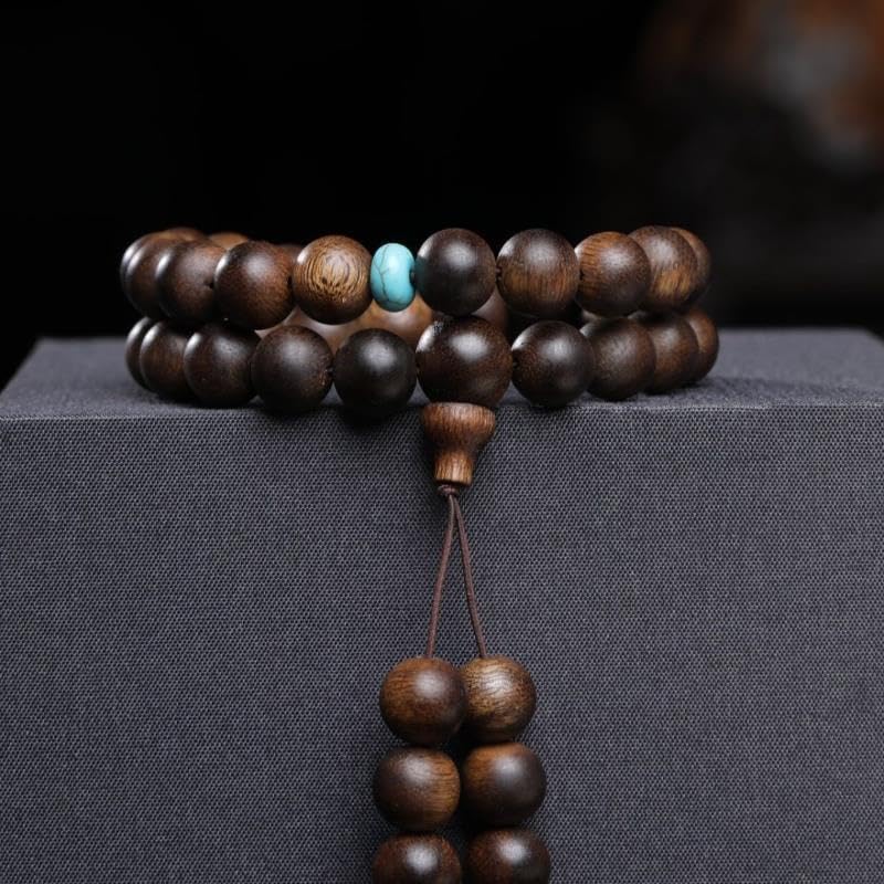 Fusen Red Clay Agarwood Hand-Held 10mm x 36 Beads Aged Wood Fine Grain Buddhist Prayer Beads Wristband Sinking Grade