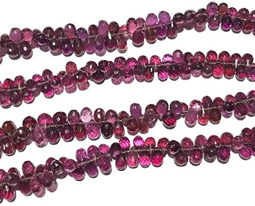 AAA+++ Garnet muzambik Faceted Drop Beads,Garnet Beads Size 5 to 7 mm/5 to 9 mm Garnet Drop Beads Approx Full Strand 14