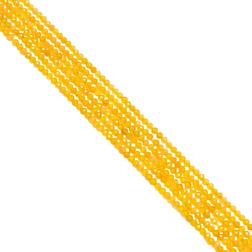 2.5mm Natural Yellow Opal Faceted Round Rondell Beads Jewelry 33 cm 5 Strand CHIK-STRD-85735