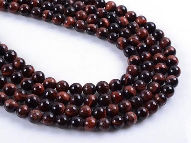 6mm Red Tiger Eye Round Ball Loose Gemstone Beads 16