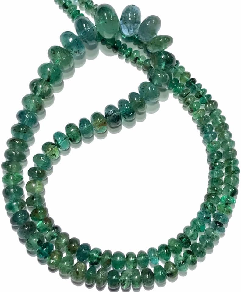 Natural Tourmaline roundelle Smooth Beads 4-9 MM 18 inch Long String Jewelry Making Gemstone Beads for Necklace Bracelet