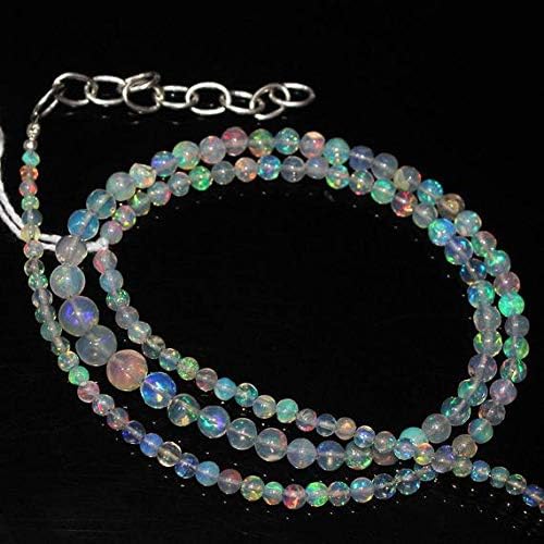 1 Strand Ethiopian welo fire Opal rondelle Smooth 17'' Long Strand Gemstone Beads, Jewelry Supplies for Jewelry Making, for Meditation Jewellery for Reiki Healing Mystic Gemstone Size 2mm to 5mm