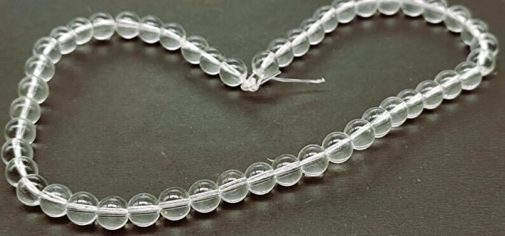 Crystal Quartz Beads 7mm Round Energy Healing 15 inch for Jewelry Making