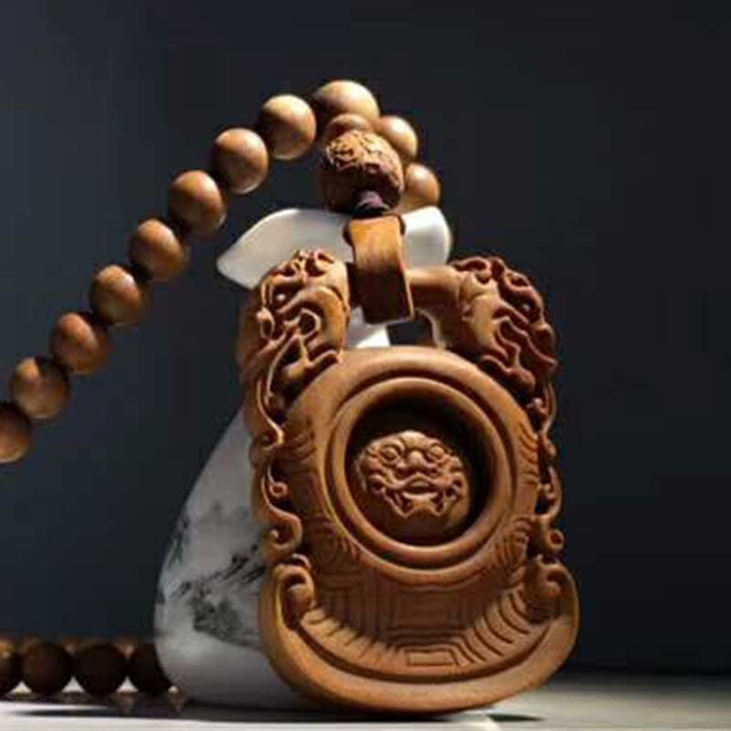Mascot Wooden Crafts Wood Carving Art Wood Decoration Artwork 印度老山檀香手串貔貅纳福108颗 文玩手串念珠男女 檀木佛珠手链(DIY不沉水8MM老山)