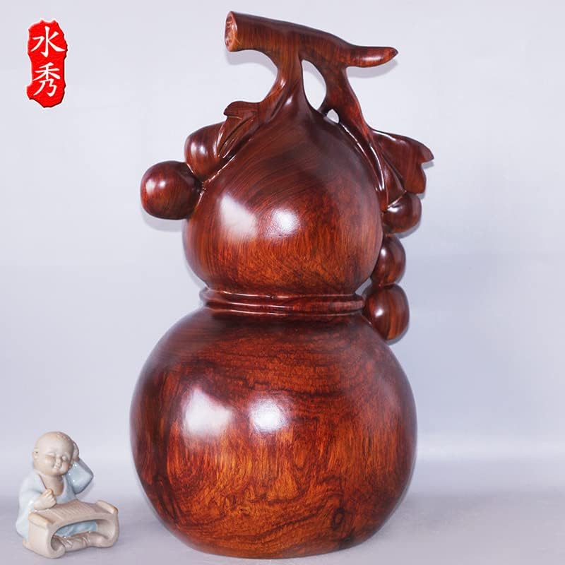 工艺雕刻福禄摆件 风水镇宅 刺猬紫檀葫芦(刺猬紫檀葫芦 37 * 18 * 19cm)