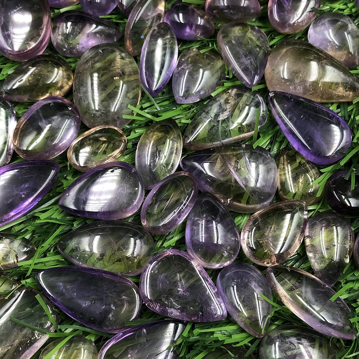 Natural AMETRINE Gemstone Loose Cabochon Lot For Jewelry Making, Loose Gemstone For Ring, Earring & Pendant Necklace, Jewelry Making Cabochons, Healing Gemstones