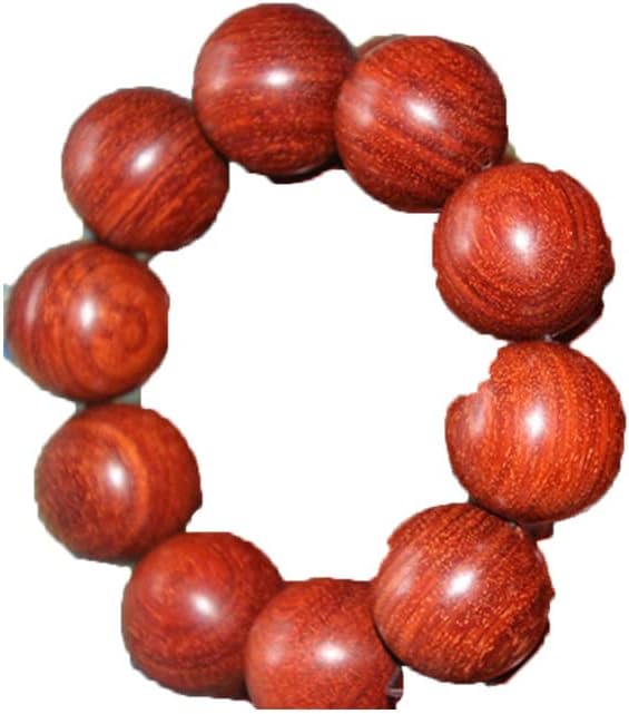 Mascot Wooden Crafts Wood Carving Art Wood Decoration Artwork 同料印度小叶紫檀佛珠手链手串 25mm颗顺纹满牛毛网 高油性(紫檀顺纹25MM 10颗)