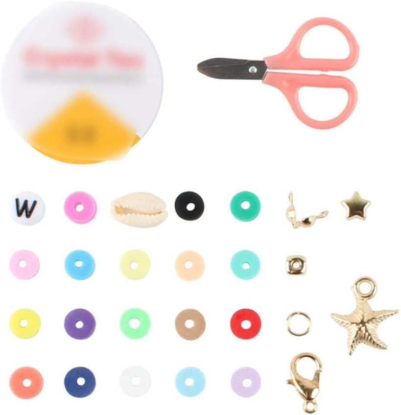 24 Grids of 6mm Soft Clay Beads Flakes Boxed Color Discs Bohemian DIY Jewelry Accessories