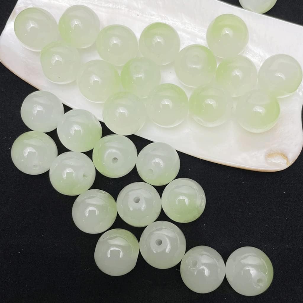 10mm Glazed Beads DIY Accessory Material Bubble Round Beads Loose Beads(C) (C 10mm)