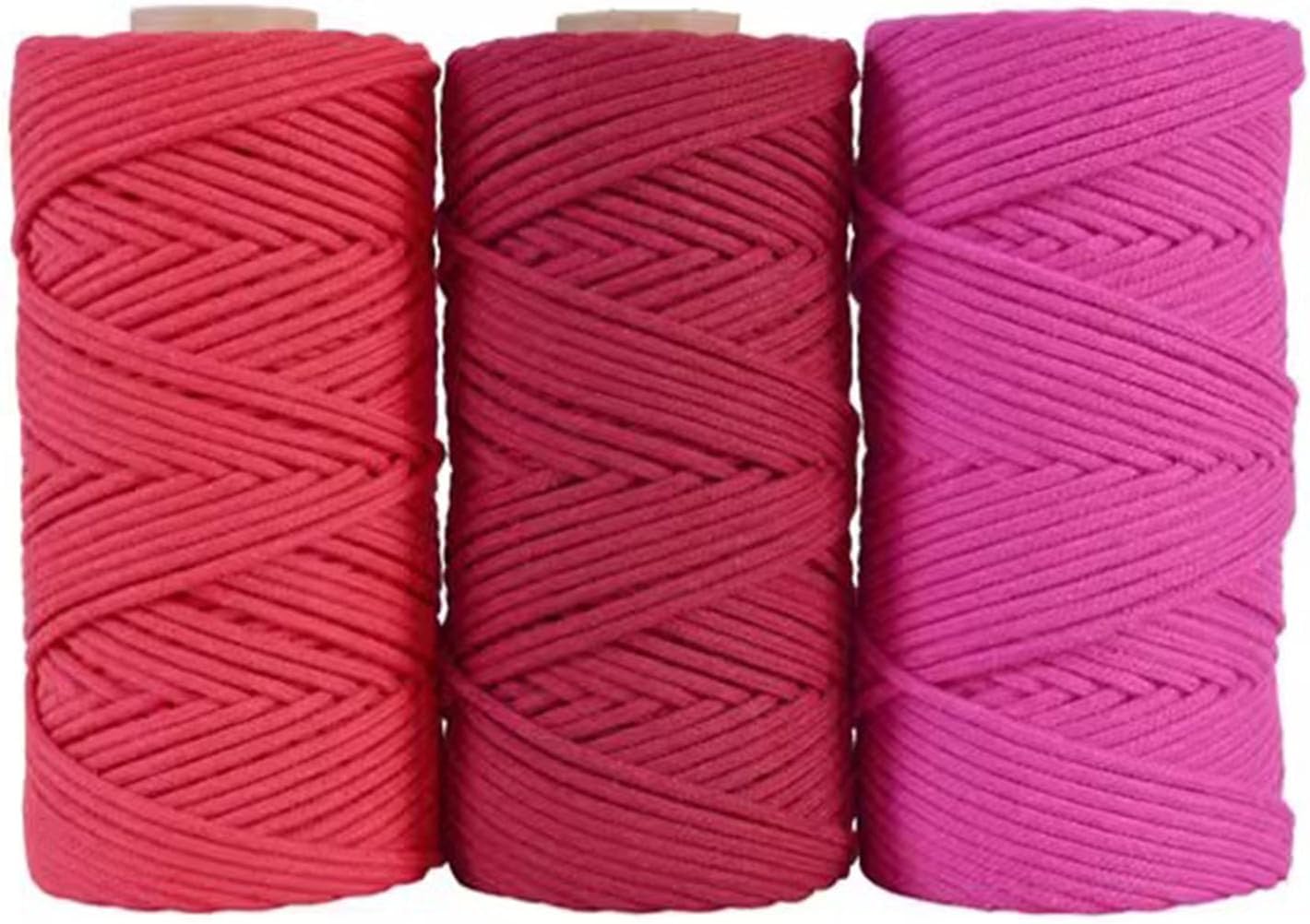 Rope,Nylon Rope,Macrame Cord 4mm x 100m,4 Rolls,Natural Cotton Rope Thick Craft String Rope,36 Colors,Soft Macrame Rope Cotton Cord for Wall Hanging,Home Decorations,A-4 mm (Color : Red, Size : 4 mm
