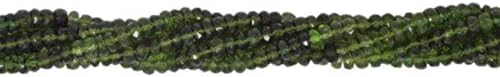 Ombre Green Tourmaline 4mm Hand Faceted Rondelles 13