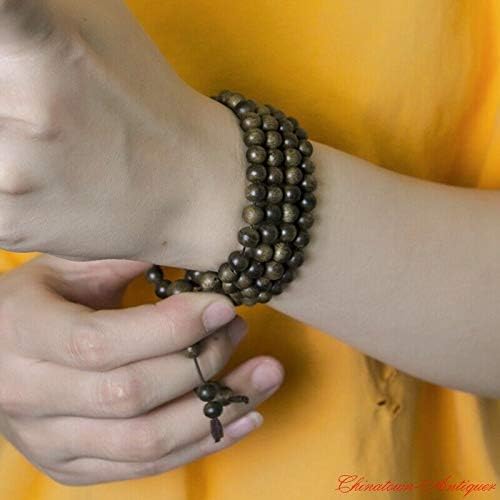 GLW Vietnam Nha Trang Agarwood Aloewood 8 Mm 108 Mala Meditation Prayer Beads #1550