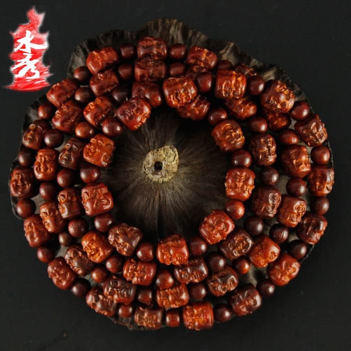 科檀雕刻四面佛手串手链 1.0 * 54 科特迪瓦小叶紫檀(科檀四面佛108颗)