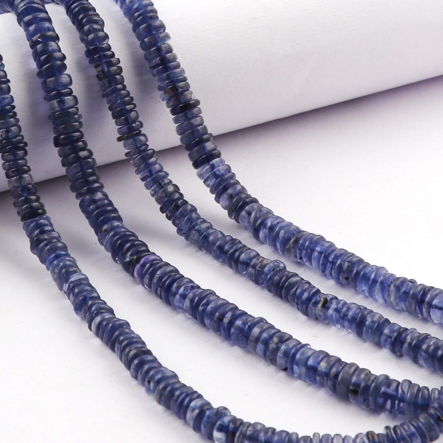 13 Strands Bunch Beads Supply Jewelry,Handmade Iolite Beads Strands, Heishi Tyre Beads, Loose Beads for Girls, Making Jewelry