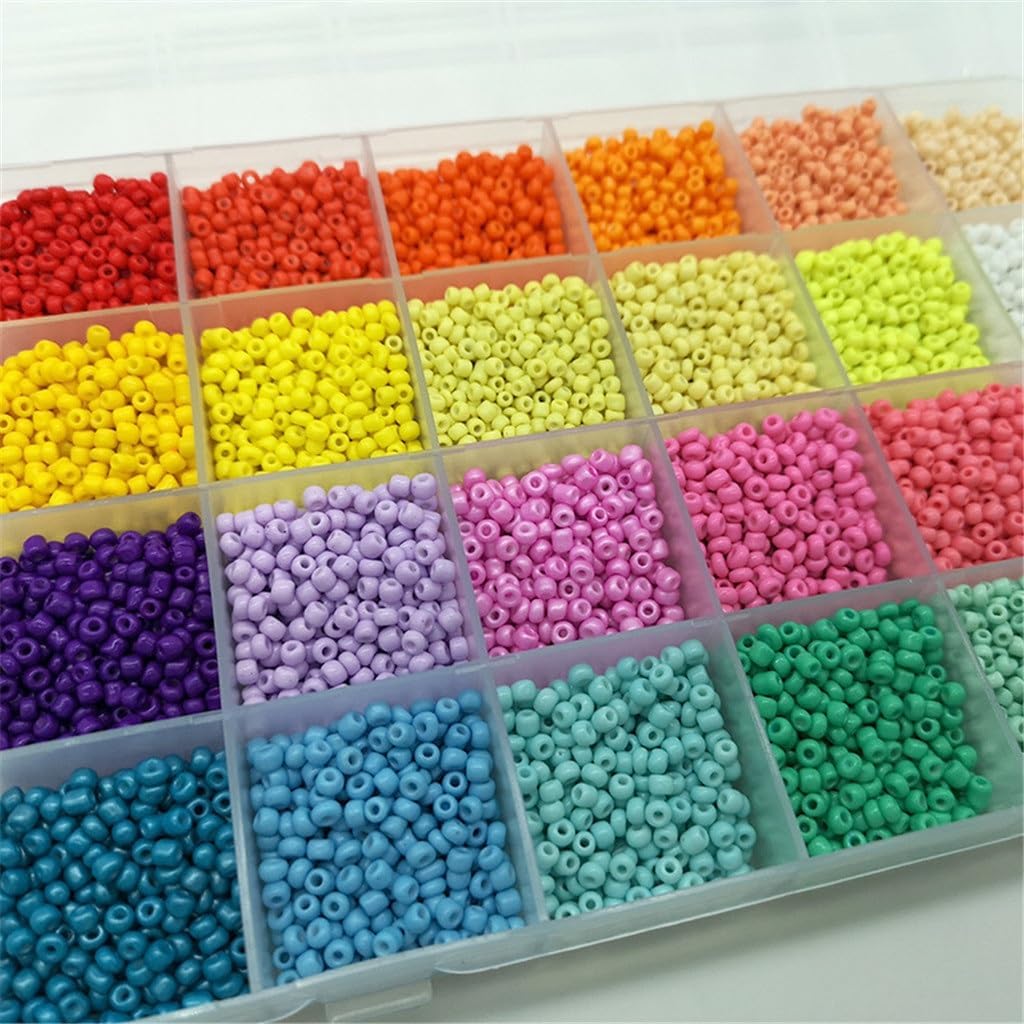 24 Grid Beads Spring Color 4mm Glass Rice Set DIY