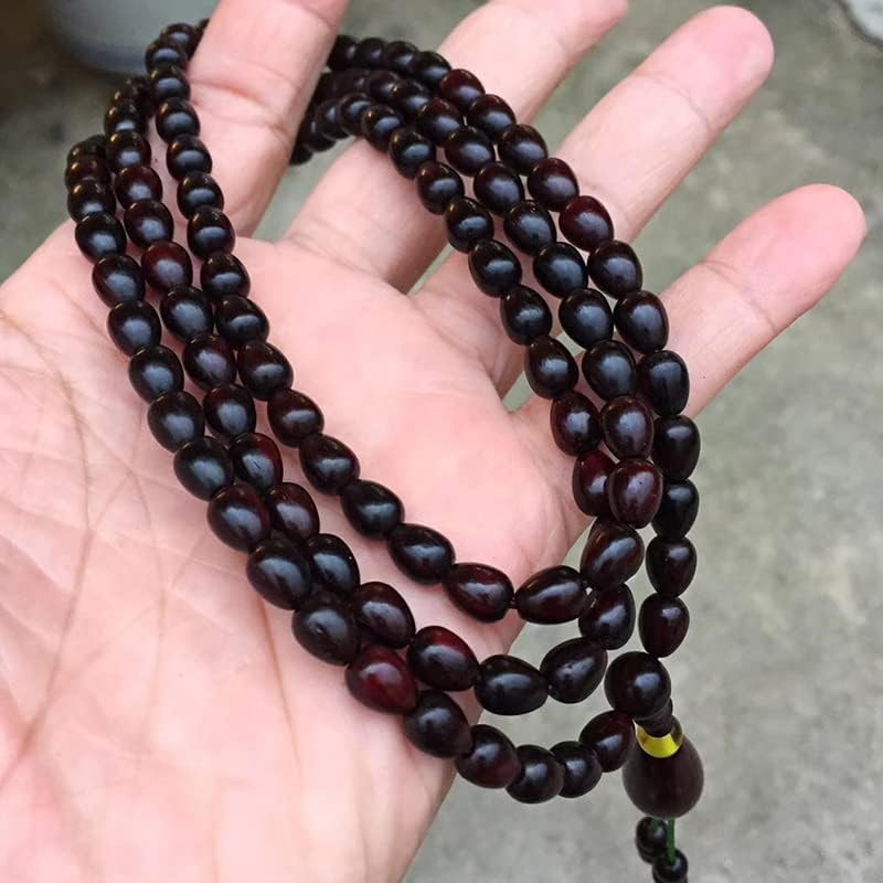 xiexuelian 小叶紫檀【水滴】6 * 8 * 108颗水滴珠佛珠手链 带星珠子圆润光滑细腻(水滴小叶紫檀)